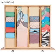 [Sunrise] Adjustable Bamboo Drawer Dividers Drawer Organizer Drawer Separator Tray [SG]