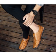 Men Shoes 7808 Lazy Men's Leather Shoes Handmade Shoes Men Plus Size 47 48 QYNN