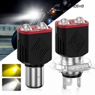 Lampu Depan Motosikal Dual Lens 3000LM 12-80V H4 H6/BA20D Lampu Depan Motosikal LED Untuk Motosikal 