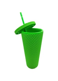 【High-end cups】 ฤดูร้อนถ้วยน้ำเย็นแก้วด้วยฟางสองชั้นพลาสติกทุเรียนแก้วกาแฟ1ชิ้นเพชร Radiant เทพธิดาถ้วย710มิลลิลิตร