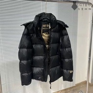 L-5XL Men Jacket 大码外套 男生外套 外套男 大码男装 男外套 秋冬季防风防寒加厚保暖外套 面包服 宽松连帽外套男 黑金羽绒棉外套男 SLL8