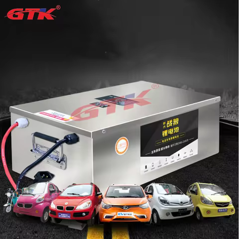 GTK rechargeable 72v 100Ah-200Ah Li-ion battery pack with BMS for 72V 3KW 5KW 8KW motor + 10A charge