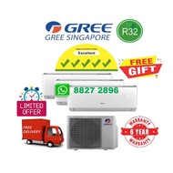 5 TICKS - GREE AIRCON (R32) MULTI-SPLIT SYSTEM 3 [GWCD21NK6 x 1 &amp; GWC09QC x 3] + FREE 72 MONTH WARRANTY + FREE DELIVERY