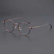 FIRADA Fashion Comfort Eyewear Luxury Retro Round Titanium Glasses Optical Prescription Eyeglasses F