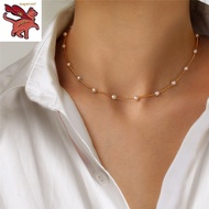 saudi gold 18k pawnable necklace legit New pearl necklace fashion clavicle chain choker necklace jewelry women