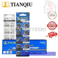 TIANQIU AG13/LR44H/357A Alkaline Battery 10pcs 1.5V Batteries