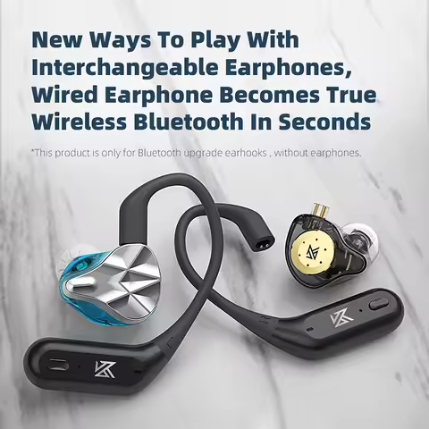 KZ AZ09 Pro upgrade bluetooth-compatible wireless headphones 5.2 wireless cable hook c pin connector