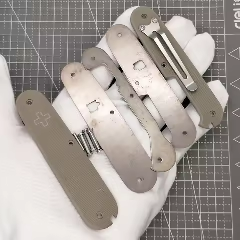 1 Pair Custom Made G10 Modify Scales with Pocket Clip for 91 mm Victorinox Swiss Army Knife Handle f