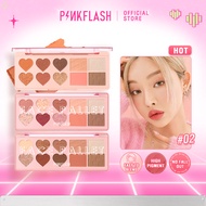 [BPOM] PINKFLASH OhMyLove  4 IN 1 Multiple Eyeshadow Blush Highlighter Contour  Pigmentasi Tinggi Se