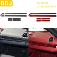 For Porsche Boxster Cayman 718 982 2016-2022 Car Copilot Molding Sticker Carbon Fiber Interior Car A