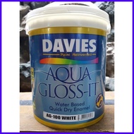 ▪ ∈ Aqua Gloss-it AG-100 White 4L Davies Aqua Gloss It Water Based Enamel Paint 4 Liters 1 Gallon