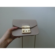 Authentic Nude Furla Mini Sling Bag
