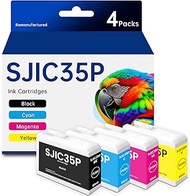 SJIC35P Ink Cartridges 4-Color Set Remanufactured SJIC35P-BK SJIC35P-C SJIC35P-M SJIC35P-Y Ink Cartr