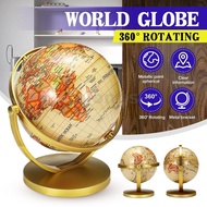 World Globe Map 360°Rotating World Globe Earth Atlas Map Geography Education Toy Desktop Gift