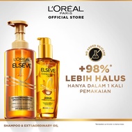 LOreal Paris Extraordinary Oil Gold + Premium Sleek Shampoo - 440ml - Perawatan Rambut