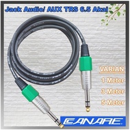 kabel canare l2t2s jack akai trs 6.5mm stereo male to male cable aux - biru 3 meter