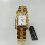 Roscani Women Square Gold Plated Stainless-Steel Authentic Watch BL B38595