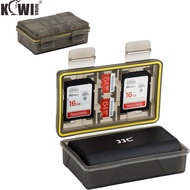 Kiwifotos Durable Batter Case Storage Box Memory Card Case Organizer For 2 SD SDHC SDXC 2 MSD Micro SD MicroSD Cards For Hold Panasonic Canon Fujifilm  Olympus Sony  Nikon Gopro Ricoh Batter