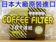 烘貝樂-100入日本原裝進口 Kalita 101咖啡濾紙(1-2人)  梯形 扇形咖啡 濾紙 另有耳掛式咖啡濾紙 不鏽