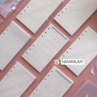 Refill Paper 45 Sheets A6 Notebook Budget Planner Refillable Paper 6 Holes Loose Leaf Diary Notebook