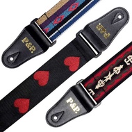 Genuine P & P Woven Comfortable Love Strap Unique Electric Guitar Acoustic Guitar Bass Bass Universa