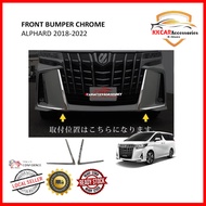 Toyota Alphard 2018 2021 AGH30 ANH30 Front Bumper Chrome Fog Lamp Grille Garnish Trim