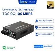 [IQTEK] 2-fiber optical converter, model IQ-1F1E-S20, speed 100mbps,