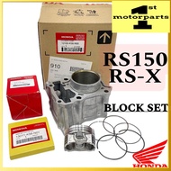 [100% ORI HONDA] RS150 RS V1 V2 RSX RS-X CYLINDER BLOCK SET COMP PISTON & PISTON RING