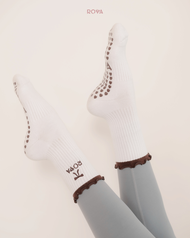 ROVA - Bow & Bloom Grip Socks (Pilates Socks/ ถุงเท้าพิลาทิส)