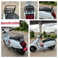 ตะแกรงพับหลัง Lambretta x200/x300 รุ่นสปริง V.1 สีดำ d7
