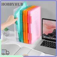 HOBBYHUB Document Organizer, Square Shape  Transparent Storage Box, Plastic A4A5 Paper Storage Box