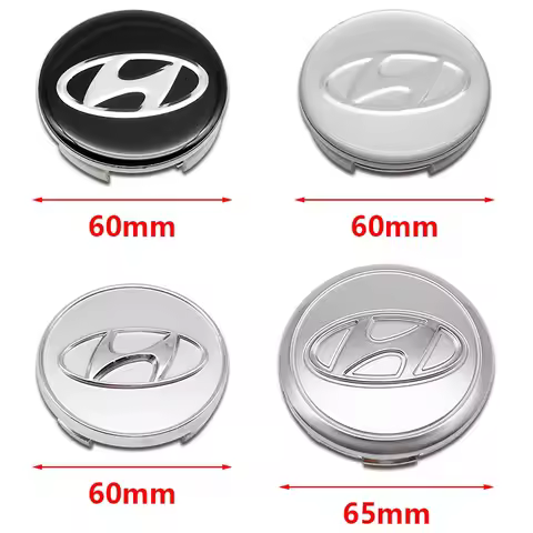 ABS 65mm 60mm 3D Car Emblem Wheel Hub Center Cap Badge Covers Accessories For Hyundai I10 I20 Getz A