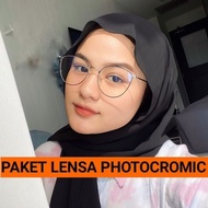 (FREE BOX) KOREAN PHOTOCHROMIC GLASSES 2IN1 PHOTOCHROMIC ANTIRADIATION GLASSES