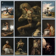 Ahli sihir Sabat Oleh Francisco De Goya Lukisan Kanvas Colossus Mencetak Poster Potret Klasik Gambar