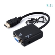 Will 1080P  to VGA Adapter Digital to Analog Converter for PC Laptop TV Set-top Box to Projector Display
