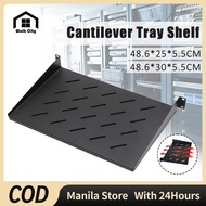 1U Server Rack Tray 482*250mm Vented Cantilever Tray Shelf For Network Equipment Shelf Mounting