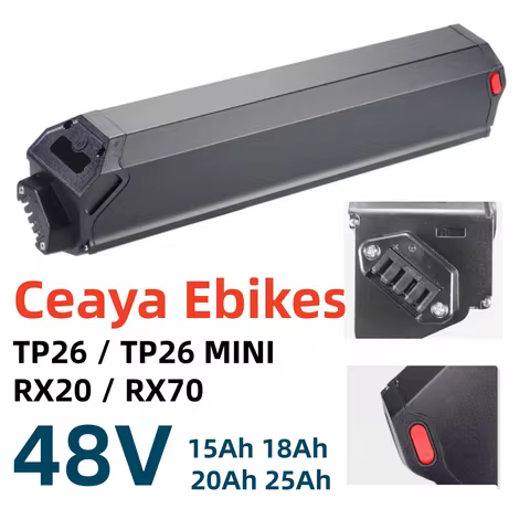 Ceaya TP26 48V 15Ah 17.5Ah 20Ah 25Ah ALX-077 ALX-127 Hidden Ebike Battery for Ceaya TP26 MINI RX20/R