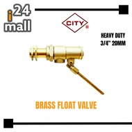 City Heavy Duty 1/2" 3/4" 20MM Brass Float Valve Water Tank / Batang Bola Tangki Pelampung Air Temba