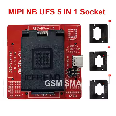 ICFriend NB-UFS-5 IN 1 (254 / 153 / 297) BGA Socket Adapter with F64 Box / MiPi Box Max Programmer