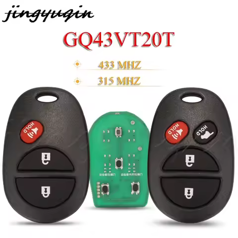 JYQ GQ43VT20T 315MHz 433Mhz Remote Car Key Fob For Toyota Sienna Solara Avalon Camry Highlander Sequ