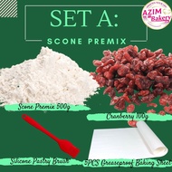 Set Raya Scone | Scones Premix Tepung Scone | Scones Cranberry | Scone Strawberry Scone Kismis (Hala
