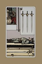 Four of Swords - Tarot Card Notebook - Card No.58 (Color Ed.): A5 Ruled Lined Tarot Journal Diary Sk