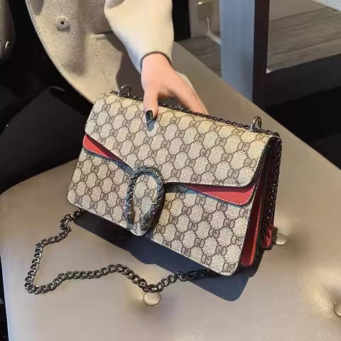 2025 New Trendy Fashion Dionysus Bag Vintage Print Mini Shoulder Crossbody Chain Bag for Women