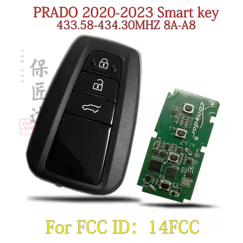 BaoJiangDd car key Fit forToyota Land Cruiser Prado 2020-2023 Genuine Smart Key 434MHz 8A Chip 89904