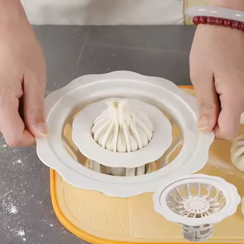 @*Flower Shaped Baozi Making Mould Convenient Fast Easy Fall Homemade Dumpling Bao Siu Mai Machine F
