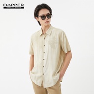 DAPPER เสื้อเชิ้ตแขนสั้น Endless Summer สีเบจ