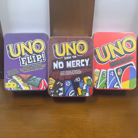 Iron box Mattel Games UNO Card FLIP! Show em No Mercy Card a Great Gift for 7Year Special Rules & To