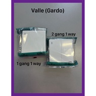 Valle (Gardo) 1 Gang 1 Way/ 2 Gang 1 Way Switch