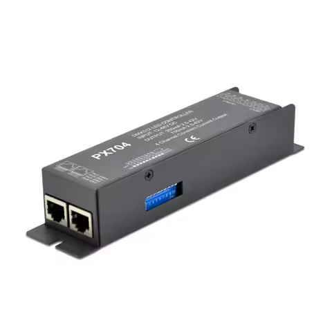 PX704; 350mA/700mA*4ch 12-48VDC RJ45 DIP Switch Constant Current DMX Decoder