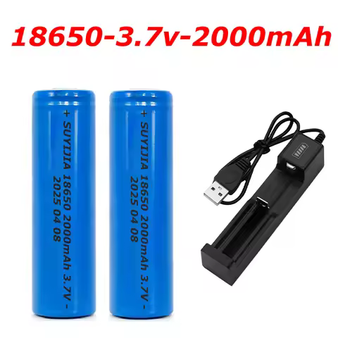 3.7V 2000mah ICR Lithium Battery 18650 Rechargeable Battery Li-lon Li-po Battery For Headlamp Mini F